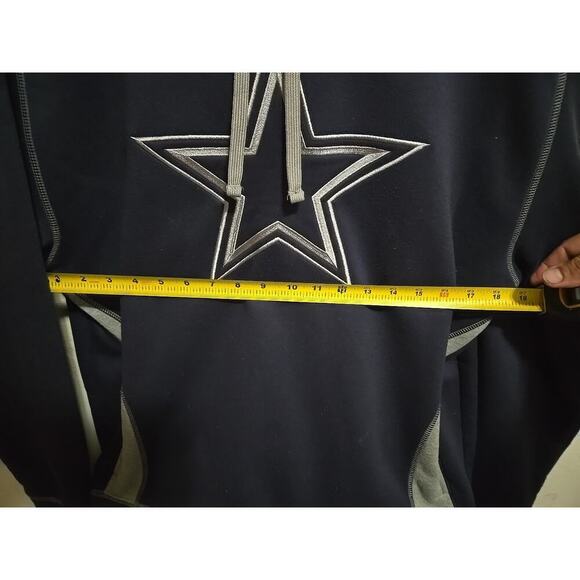 Dallas Cowboys Authentic NFL Hoodie Sweatshirt Blue Gray Embroidered Star EUC L - Picture 7 of 8